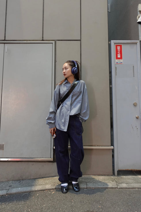 刺繍カーブデニム